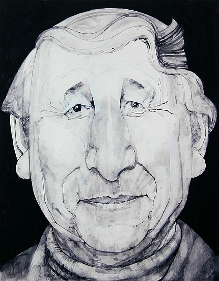 Portrait of Johnny Morris, illustration for The Listener, 1970s von Barry  Fantoni