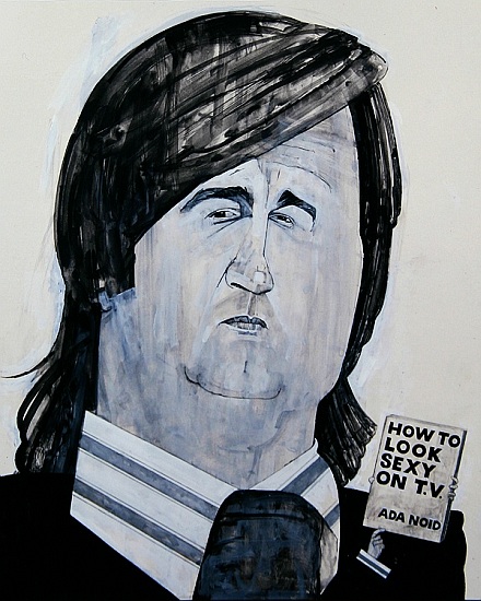 Portrait of Melvyn Bragg, illustration for The Listener, 1970s von Barry  Fantoni