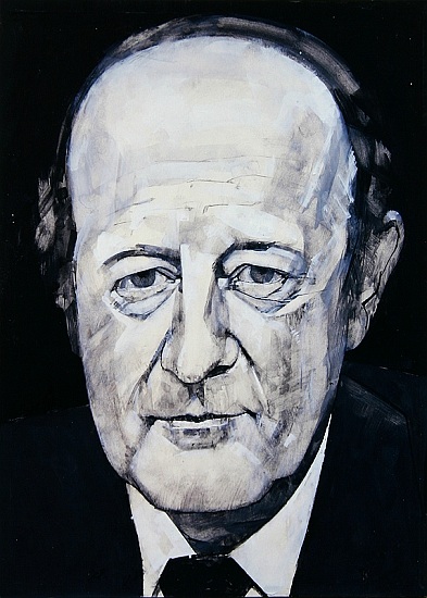 Portrait of Robert Robinson, illustration for The Listener, 1970s von Barry  Fantoni