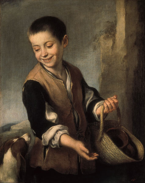 Knabe und Hund von Bartolomé Esteban Perez Murillo