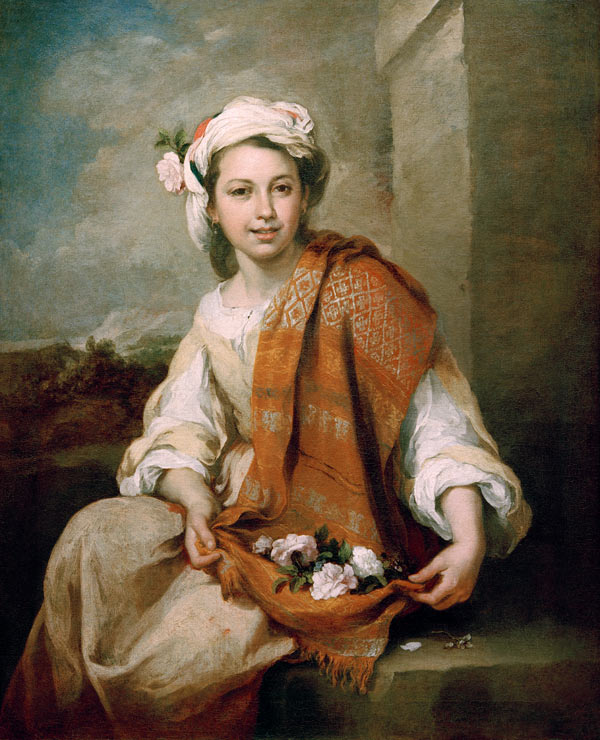 Der Frühling als Blumenmädchen von Bartolomé Esteban Perez Murillo