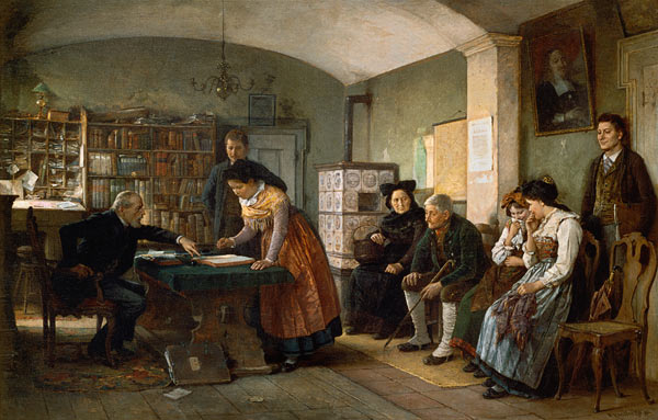 Auf dem Standesamt. von Benjamin Vautier