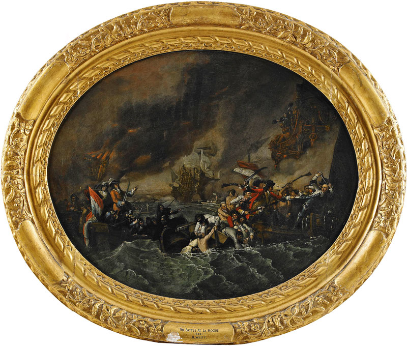 Die Seeschlacht von La Hougue von Benjamin West