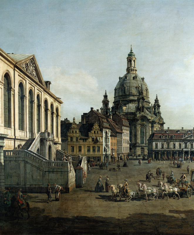 Der Neumarkt in Dresden vom Jüdenhofe aus (Ausschnitt) von Bernardo Bellotto