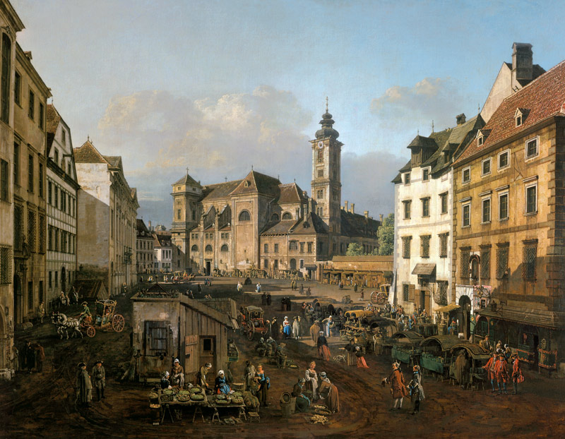 Die Freyung in Wien, Ansicht von Südosten von Bernardo Bellotto