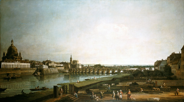 Dresden vom recht. Elbufer von Bernardo Bellotto