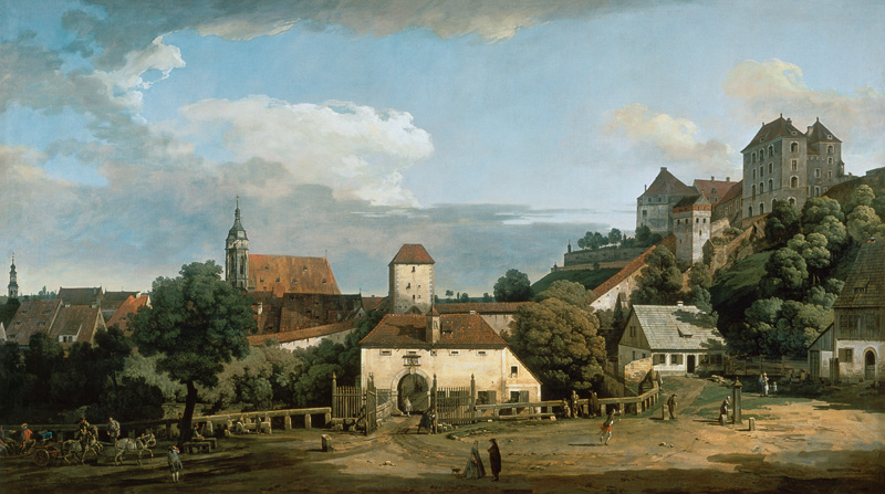Pirna von der Suedseite mit dem Obertor von Bernardo Bellotto