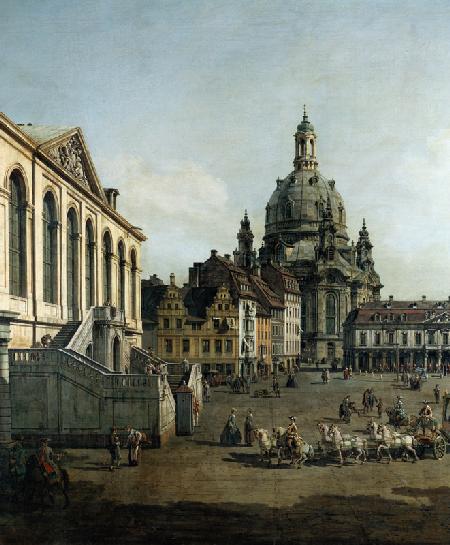 Der Neumarkt in Dresden vom Jüdenhofe aus (Ausschnitt)