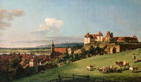 Pirna von der Festung Sonnenstein aus gesehen