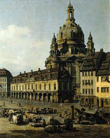 Der Neumarkt in Dresden von der Moritz - Strasse aus (Ausschnitt)