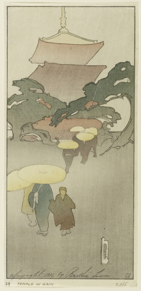 Temple in Rain von Bertha Boynton Lum