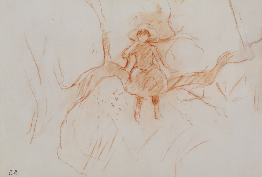 Perching in the Tree von Berthe Morisot