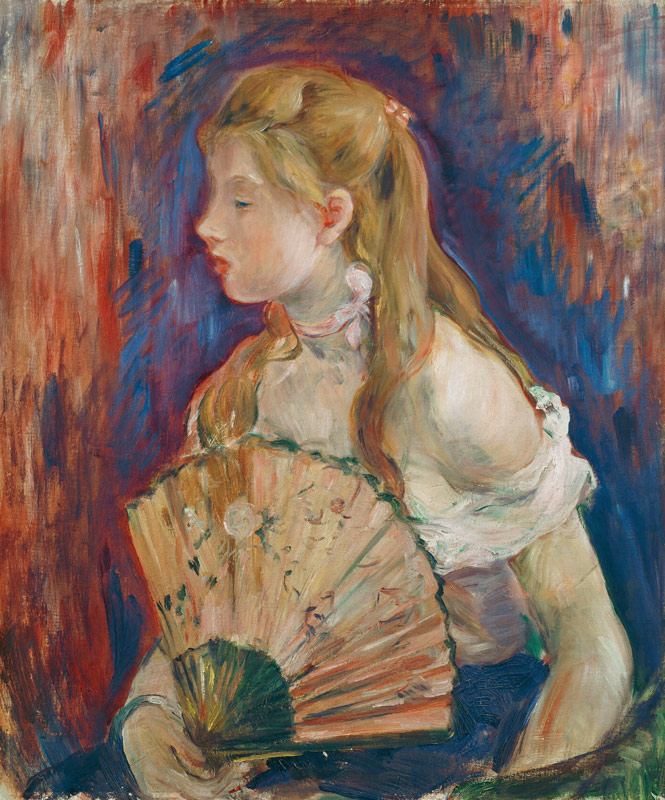 Young Girl with a Fan von Berthe Morisot
