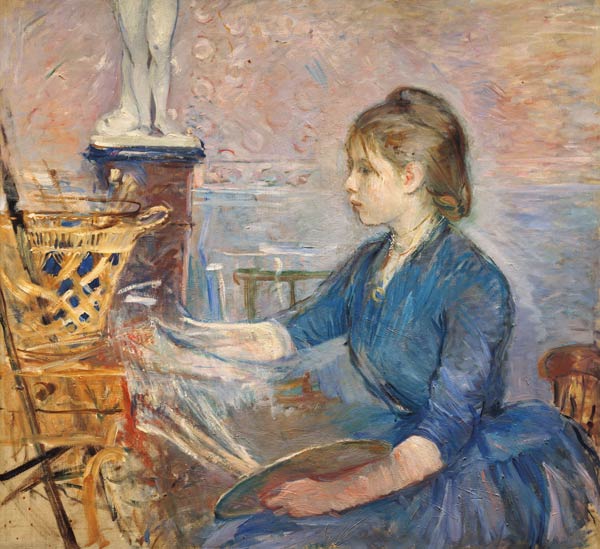 Paule Gobillard malt (Paule Gobillard peignant) von Berthe Morisot