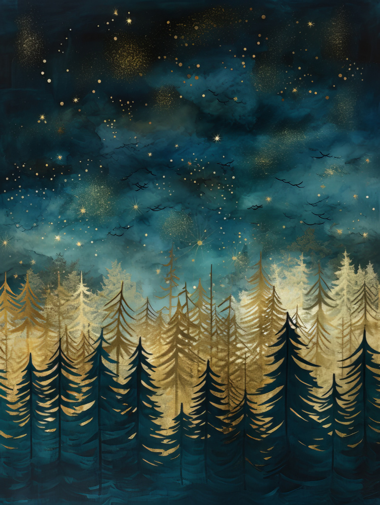 Teal and Gold 2 von Bilge Paksoylu