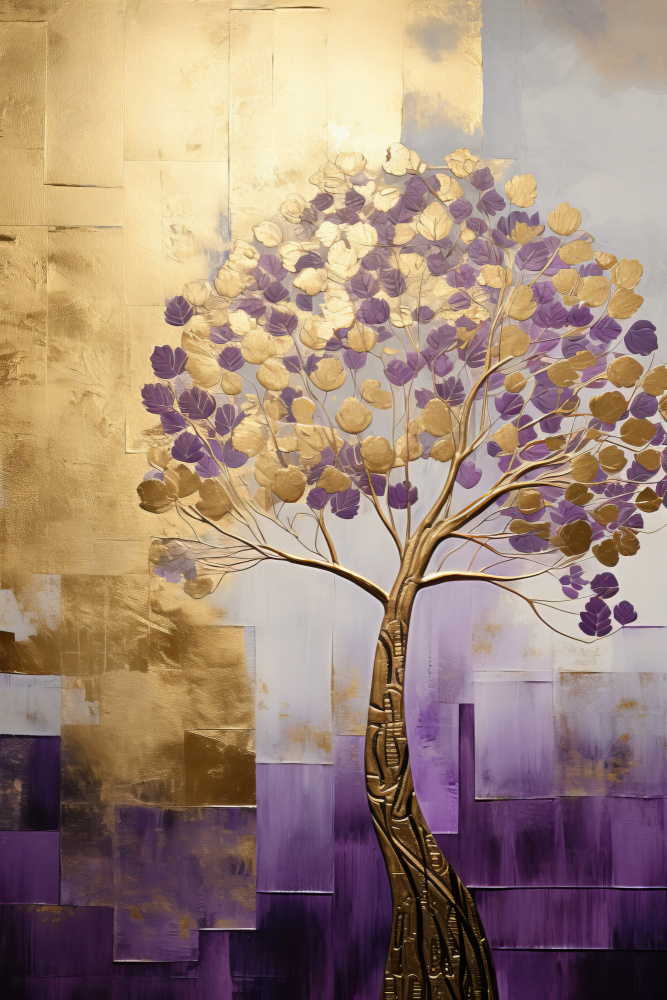 Purple Gold Paint 1 von Bilge Paksoylu