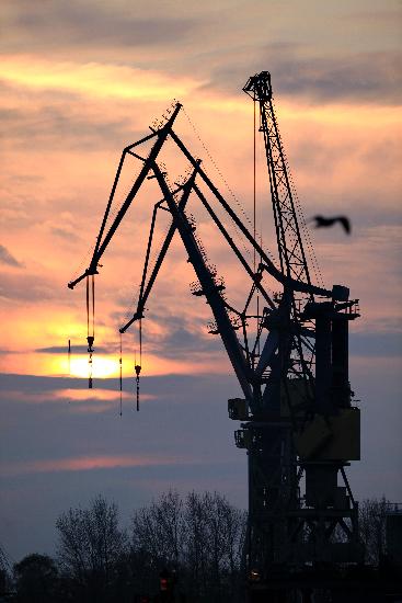 Hafen bei Sonnenaufgang von Bodo Marks