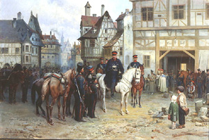General Blücher mit den Kosaken in Bautzen von Bogdan Willewalde
