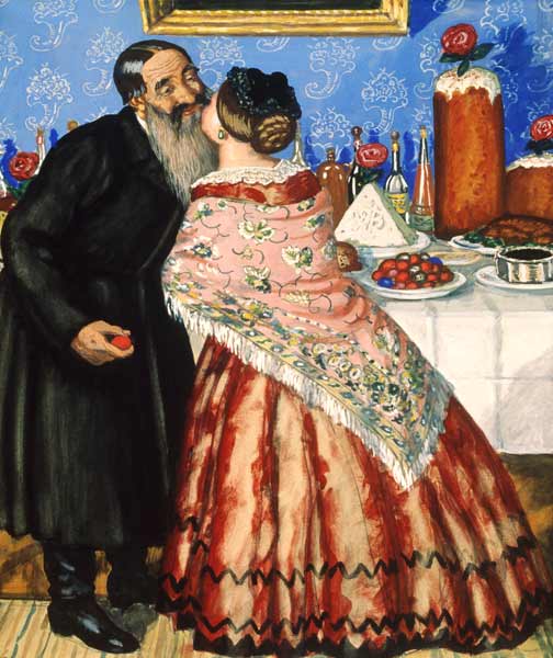 Der Osterkuss von Boris Michailowitsch Kustodiev