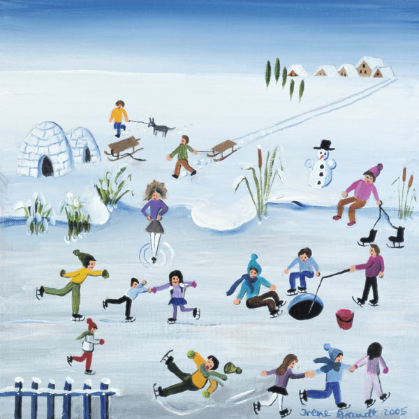 Zwei Iglus am Fluss von Irene Brandt