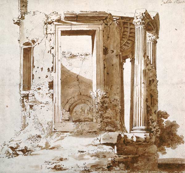 Tivoli, Tempel der Vesta von Breenbergh Bartholomeus
