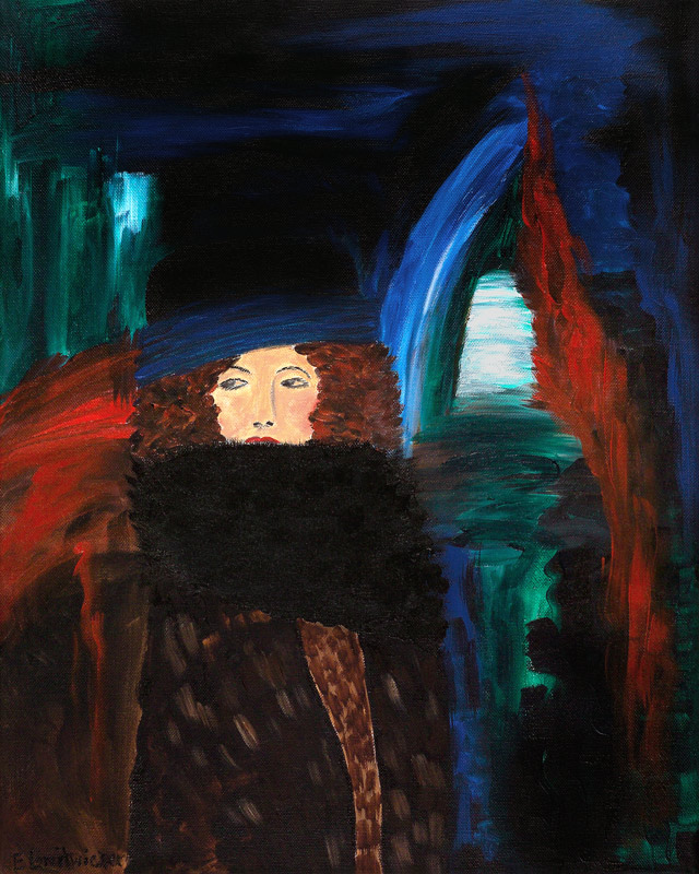 Lady mit Pelz von Elfriede Breitwieser