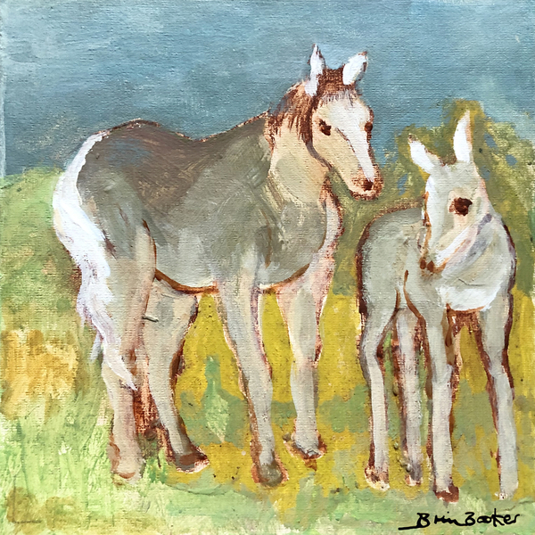 Mare with Foal von Brenda Brin  Booker