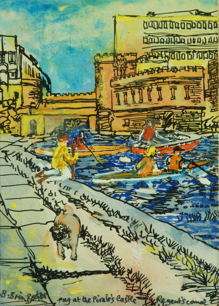 Pug by the Pirates Castle von Brenda Brin  Booker