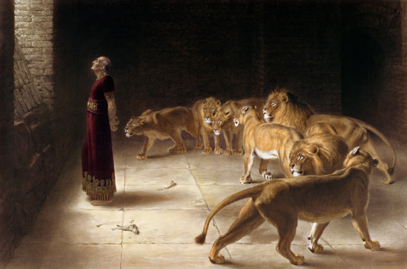 Daniel in the Lions Den von Briton Riviere
