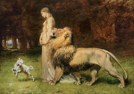Una and the Lion, from Spenser's Faerie Queene 1880