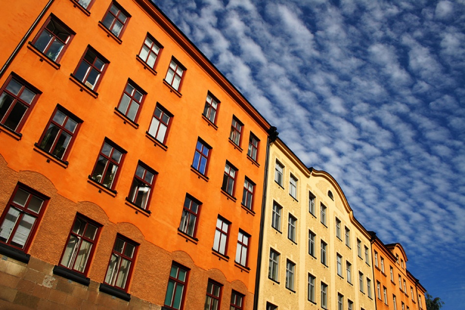 Yellow buildings von Bror Johansson