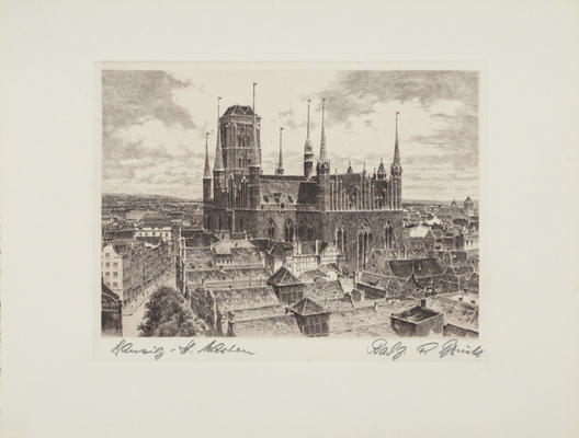 Danzig, St. Marienturm, links von Bruck