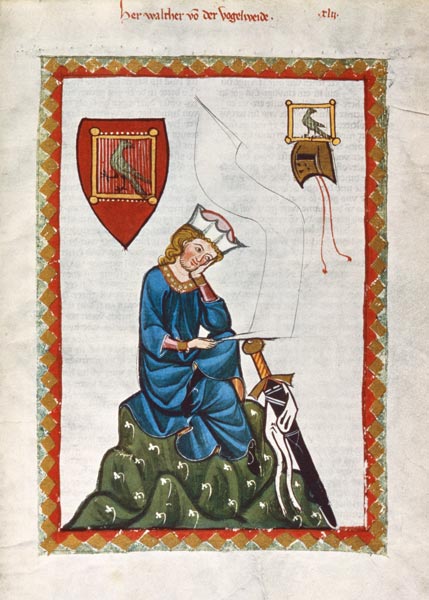 Walther von der Vogelweide von Buchmalerei