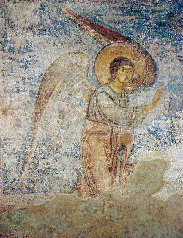 The Archangel Gabriel, detail from the chapel interior von Byzantine