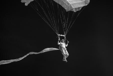 Dropping from the sky