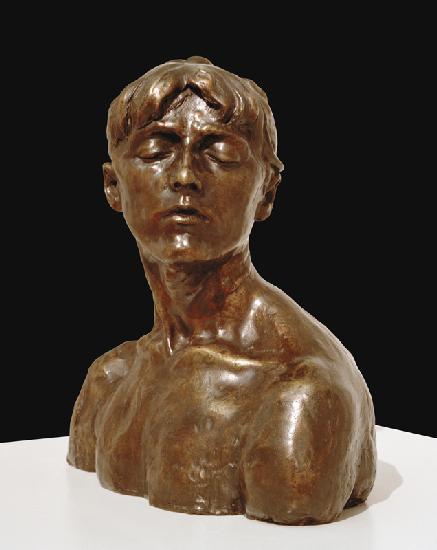 Junge Frau m. geschloss.Augen