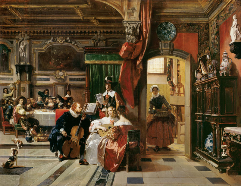 Sir Anthony van Dyck (1599-1641) in London von Camille-Joseph-Etienne Roqueplan