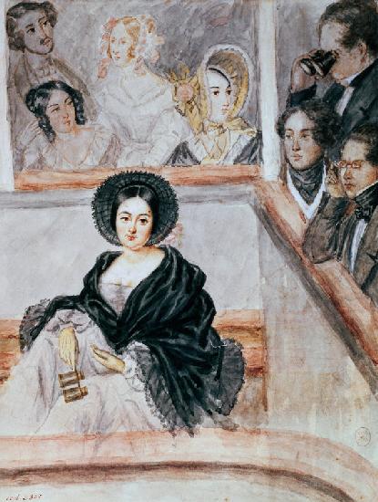 Marie Duplessis (1824-47) at the Theatre