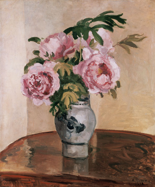 A Vase of Peonies 1875 von Camille Pissarro