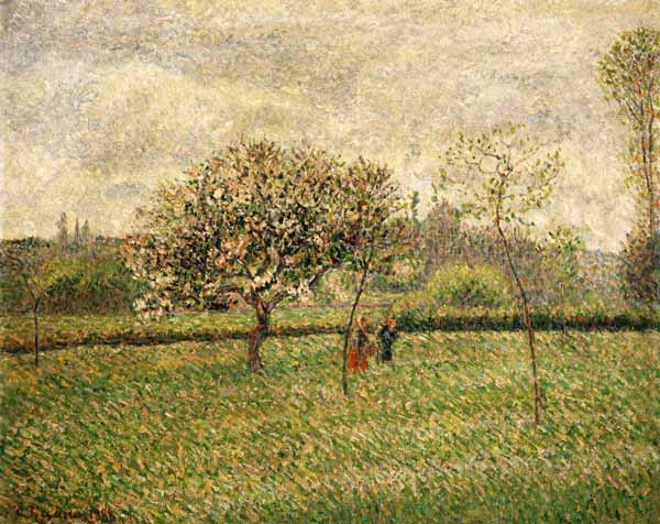 Blühende Apfelbäume in Eragny. von Camille Pissarro