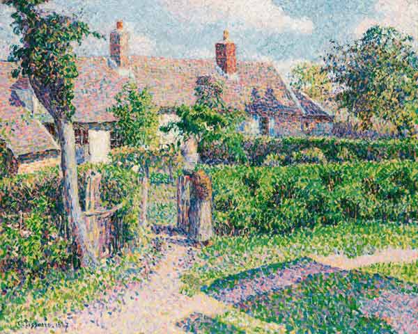 Bauernhäuser, Eragny von Camille Pissarro