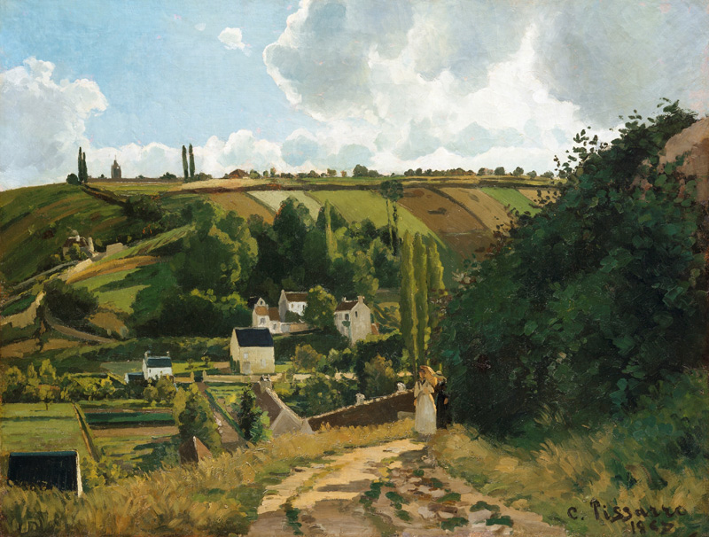Hügel bei Jallais, Pontoise von Camille Pissarro