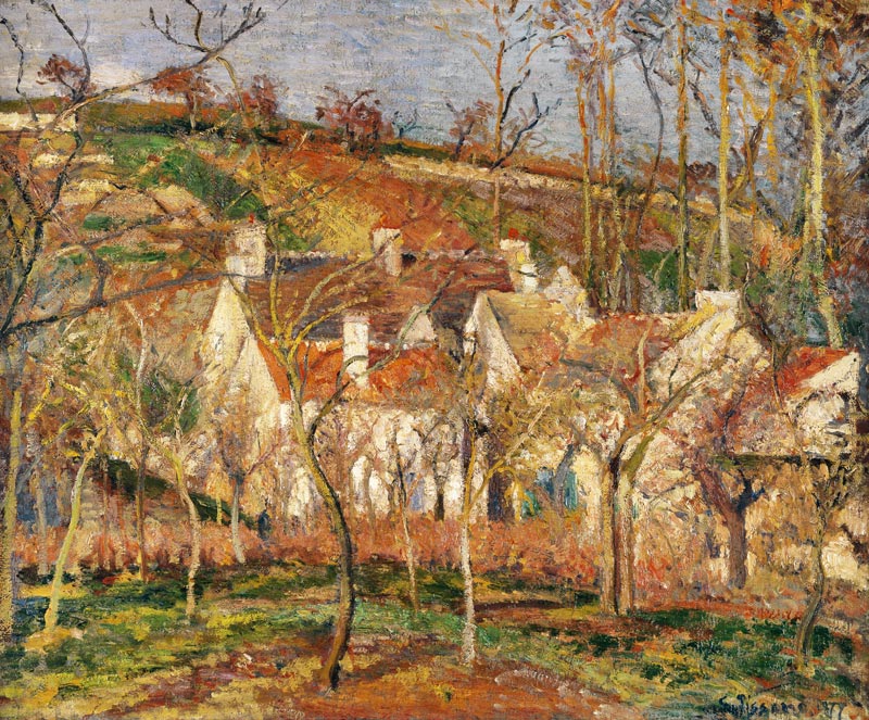 Pissarro/ Les toits rouges .../ 1877 von Camille Pissarro