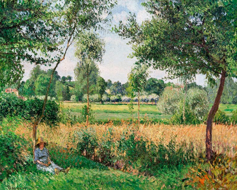 Morgen, Sonnenlicht, Eragny von Camille Pissarro