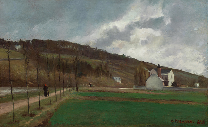 Banks of the river Marne in winter von Camille Pissarro