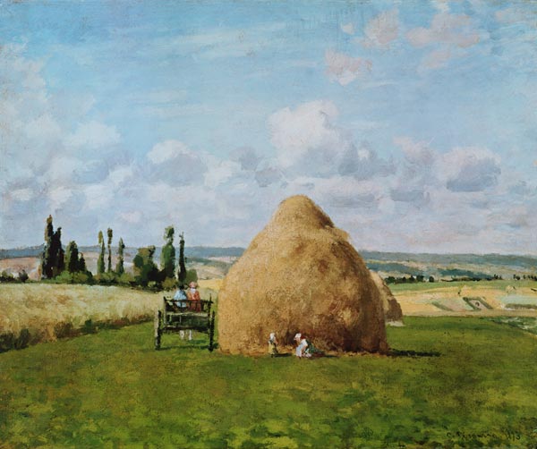 Der Heuschober, Pontoise von Camille Pissarro
