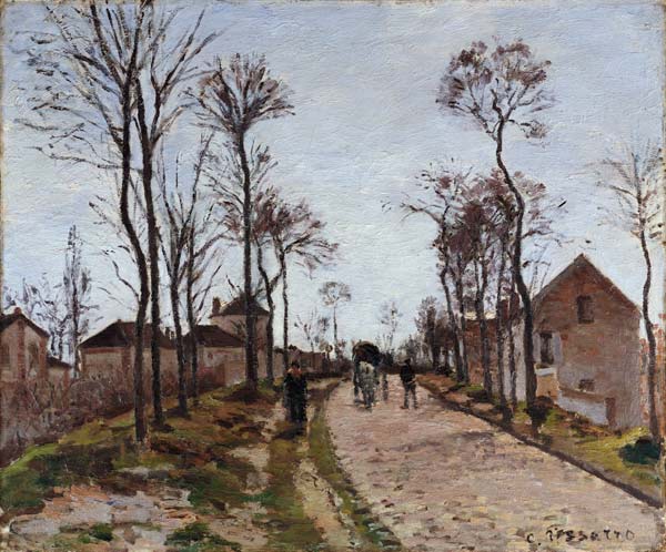 The Road to Saint Cyr at Louveciennes von Camille Pissarro