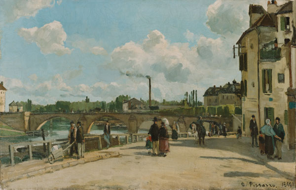 Ansicht von Pontoise (Quai du Pothuis) von Camille Pissarro