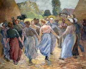Tanzende Bauersfrauen