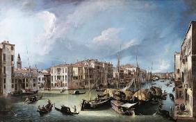 Der Canal Grande in Venedig mit der Rialto-Brücke